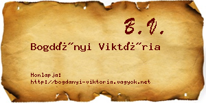 Bogdányi Viktória névjegykártya