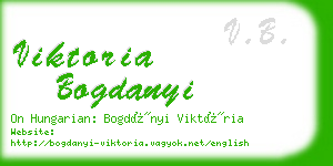 viktoria bogdanyi business card